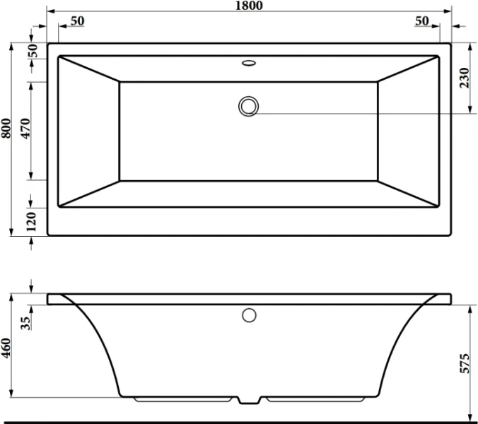 Ванна акриловая Berges Tari 180x80 см с каркасом, акриловые index_1 - фото 11