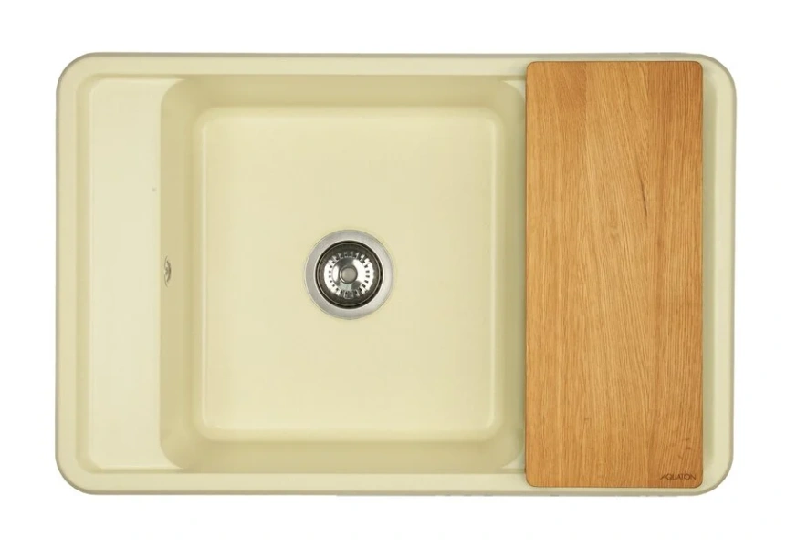 Мойка для кухни Акватон Беллис 78 см шампань, прямоугольной формы - фото 4