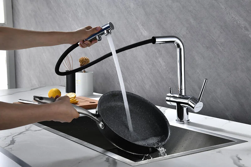 Смеситель для питьевой воды Paulmark Serpentine Se213222 с выдвижным изливом, однорычажные, двухрычажные - фото 8