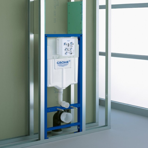 Инсталляция для унитаза Grohe Rapid SL с панелью смыва хром, с пневматическим сливом - фото 6