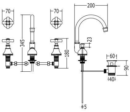 Смеситель для раковины Devon&Devon City UTCI100A - фото 2