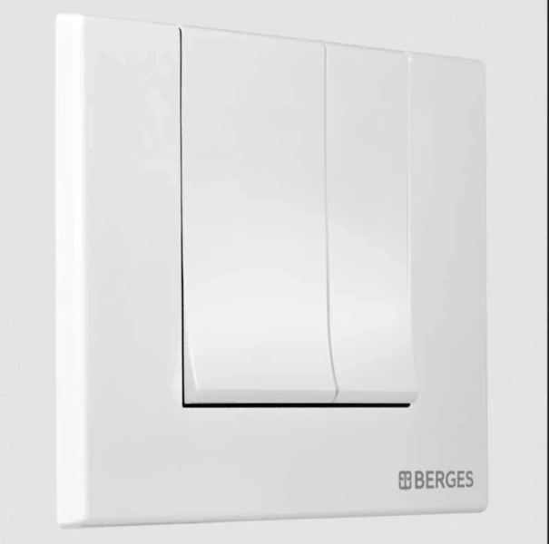 Клавиша смыва BERGES Novum S 04004 прямоугольная, слив эконом-стандарт с двумя клавишами - фото 3