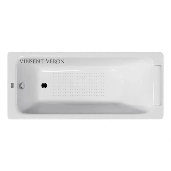 Чугунная ванна Vinsent Veron Italon VIT1707045-AS, 170 x 70 см, с антискользящим покрытием, цвет белый - фото 1