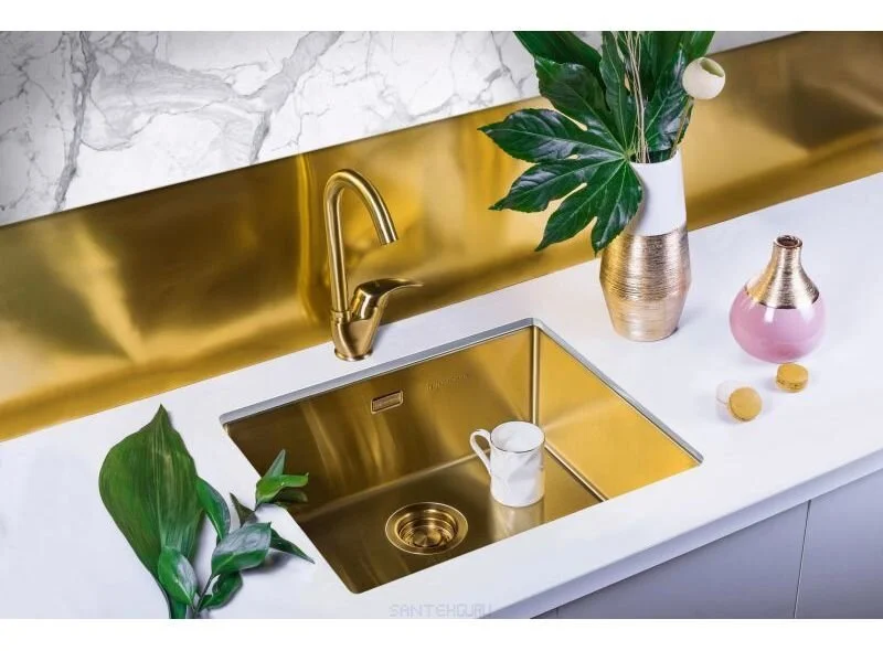 Мойка для кухни Omoikiri Taki 49-U/IF-LG 49 см светлое золото, врезные - фото 2