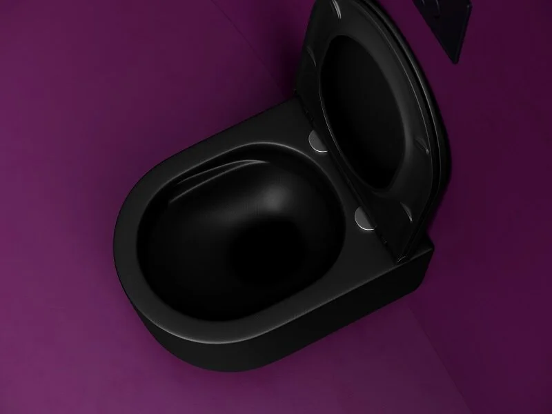 Унитаз подвесной Ceramica Nova Ulma черный, с горизонтальным, прямым выпуском, с прямым выпуском - фото 7