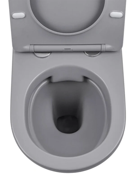 Унитаз подвесной Vincea Globo серый матовый, безободковые - фото 7