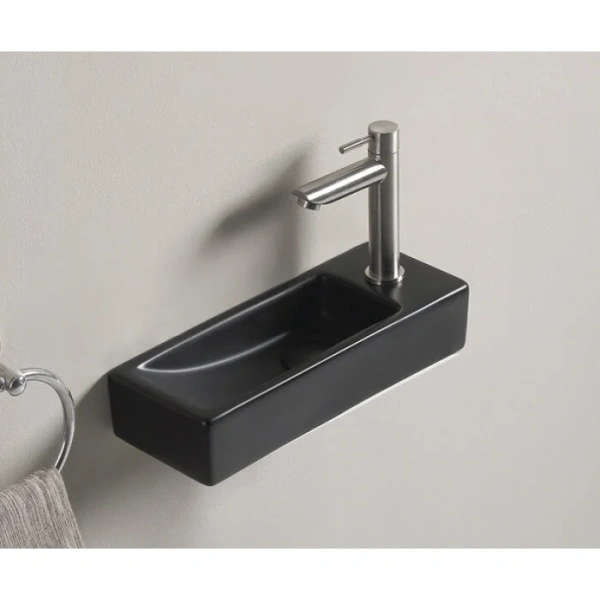 Раковина GID Suspendido Bm9271L 38 см левосторонняя, маленькие, прямоугольной формы, плоская - фото 5