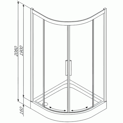 Душевой уголок Am.Pm Like 90x90 см стекло прозрачное - фото 4