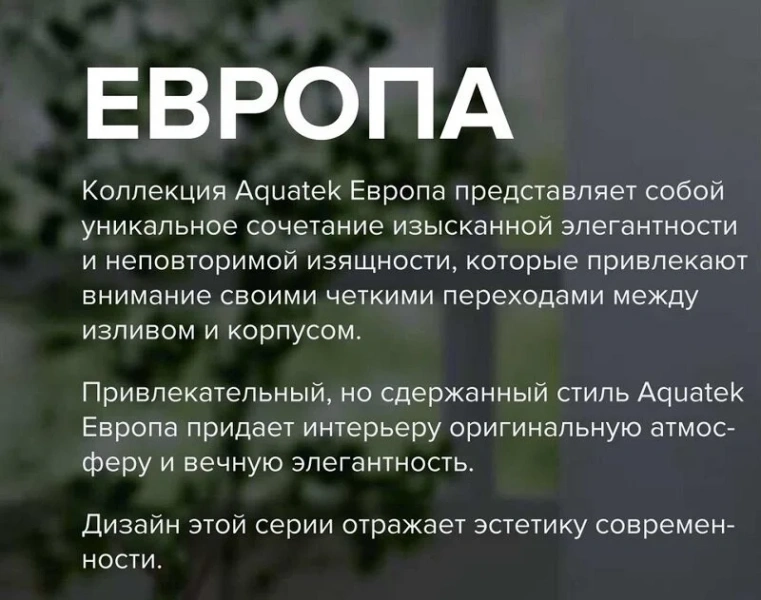 Смеситель для раковины Акватек Европа шлифованный черный хром - фото 3