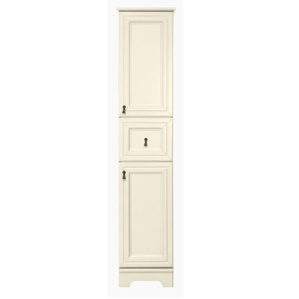 Шкаф-пенал напольный Misty Лувр 35 см слоновая кость левый - фото 2