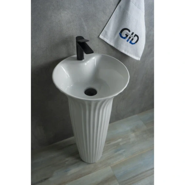 Раковина напольная GID Autonomo Nb132 41 см белая - фото 3