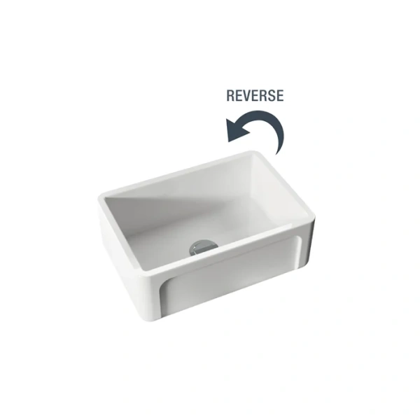 Мойка для кухни Kerasan Hannah 70 см белая - фото 4