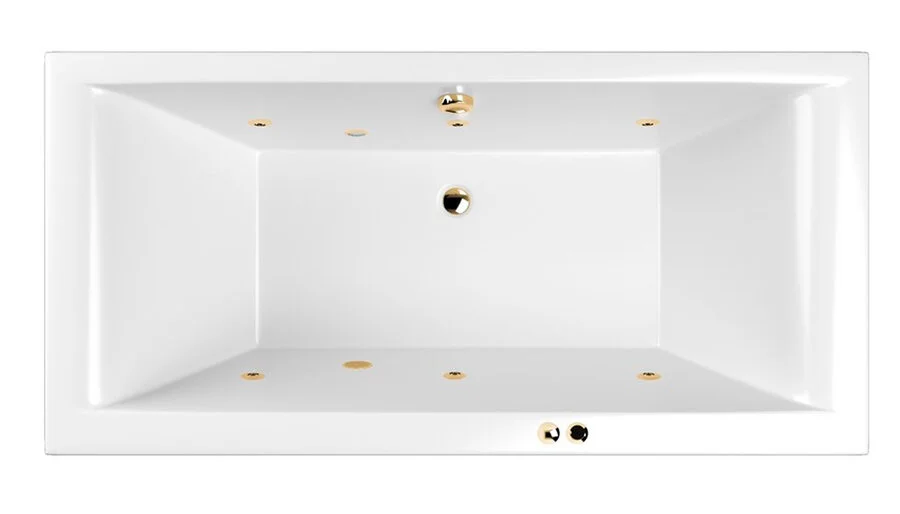 Ванна гидромассажная Whitecross Savia Duo Soft, 170 х 80 см, увеличенная толщина акрила, усиленная армировка, белый/золото, 0103.170080.100.SOFT.GL - фото 1