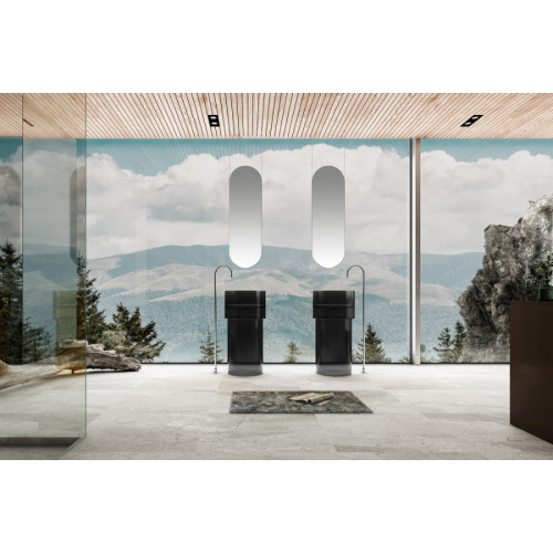 Раковина напольная Abber Kristall 45 см черная, напольные, свободностоящие - фото 3