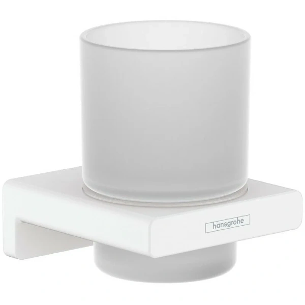 Стакан для ванной Hansgrohe AddStoris матовый белый - фото 1