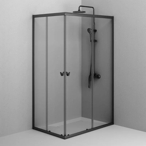 Душевой уголок Am.Pm Sunny 120x80 см черный матовый - фото 4