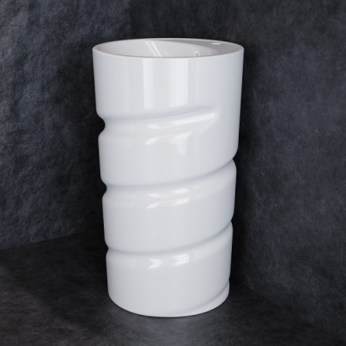 Раковина напольная Creavit Spiral 48 см белая - фото 2