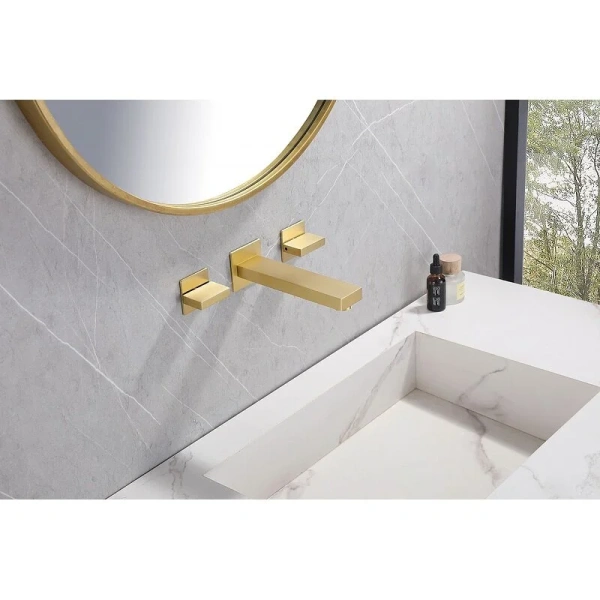 Смеситель для раковины Abber Daheim матовое золото, современные, hi-tech - фото 3