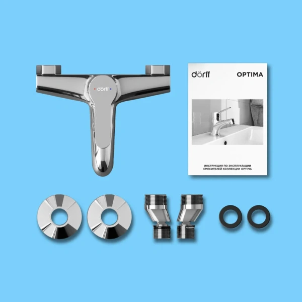 Смеситель для ванны и душа Dorff Optima однорычажный, однорычажные, двухрычажные - фото 7