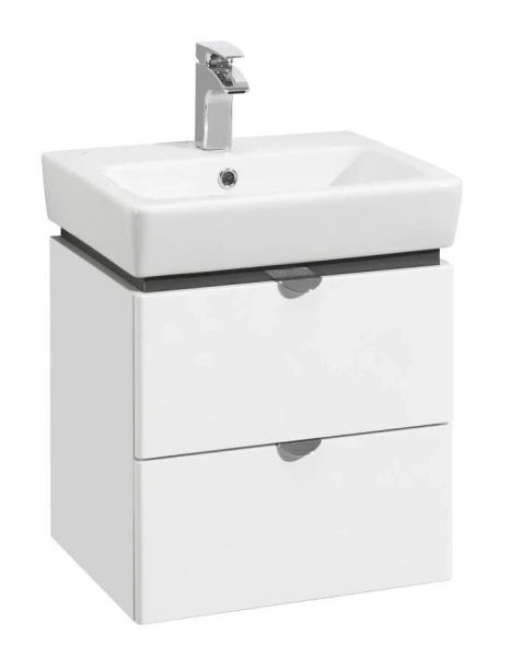 Тумба с раковиной подвесная Акватон Скай 1A238001SY010 50 см с двумя ящиками