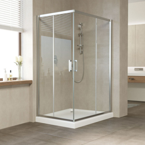 Душевой уголок стекло прозрачное Vegas-glass ZA-F 120х90 01, современные, hi-tech - фото 3