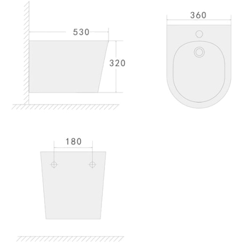 Биде подвесное Boheme Avva белый матовый - фото 2