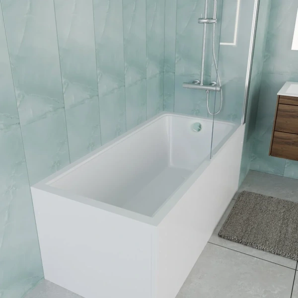 Ванна акриловая Vincea VBT-2G150-LG, 150 x 70 см, с ножками, белая, прямоугольные - фото 5