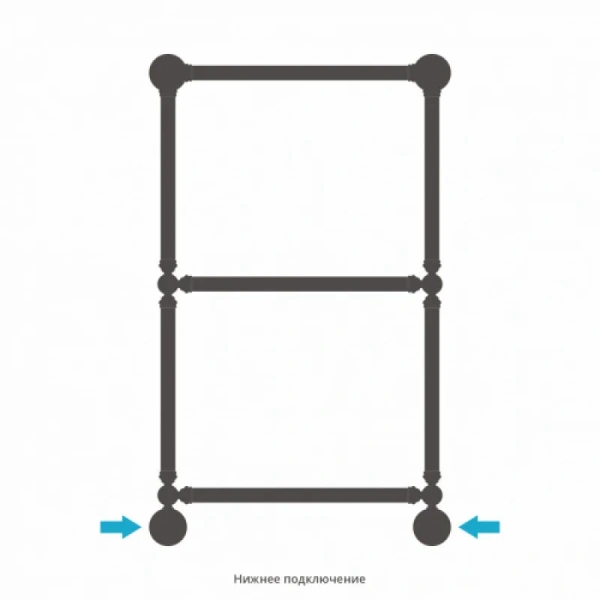 Полотенцесушитель водяной Сунержа Ренессанс 50х86 см темный титан муар - фото 4
