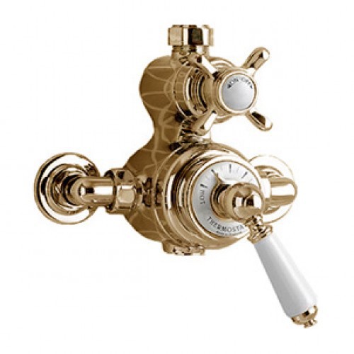 Смеситель для душа Devon & Devon Doccia термостатический, светлое золото - фото 1