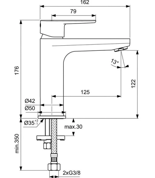 Смеситель для раковины Ideal Standard Cerafine O черный матовый, для раковины - фото 2