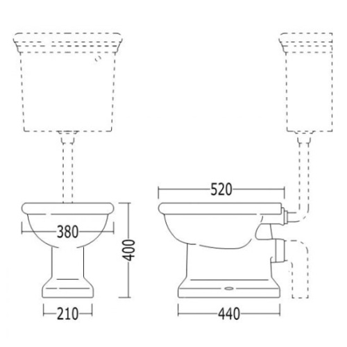 Унитаз Devon&Devon Etoile IBWCET с высоким бачком - фото 4