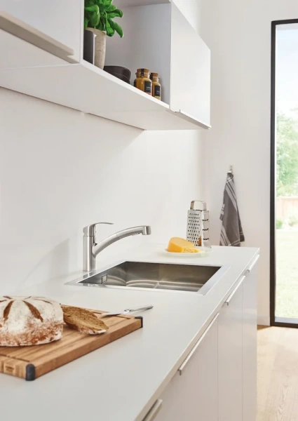 Смеситель для кухни суперсталь Grohe Eurosmart, современные, hi-tech - фото 3