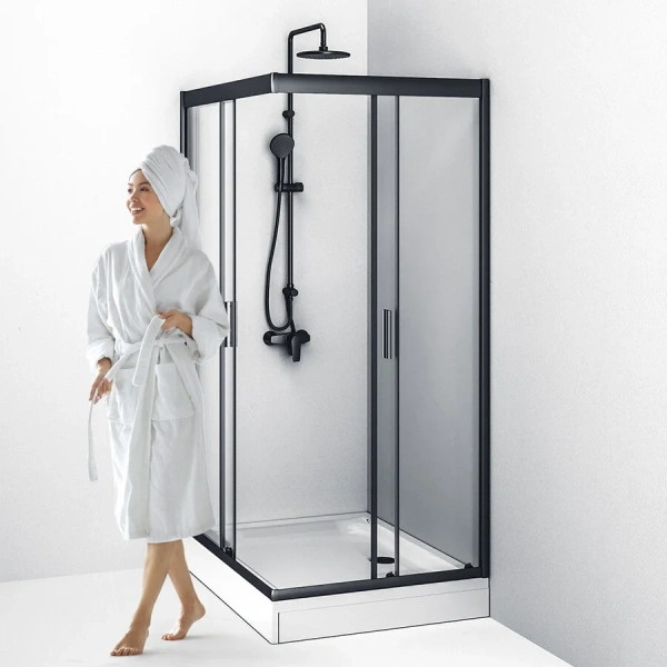 Душевой уголок Am.Pm Gem 120х90 см профиль черный, 120х90 - фото 5