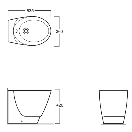 Биде напольное Simas Bohemien BO 04 - фото 3