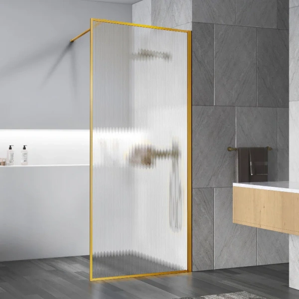 Душевая перегородка Vincea Walk-In HP Art 110 см профиль брашированное золото - фото 3