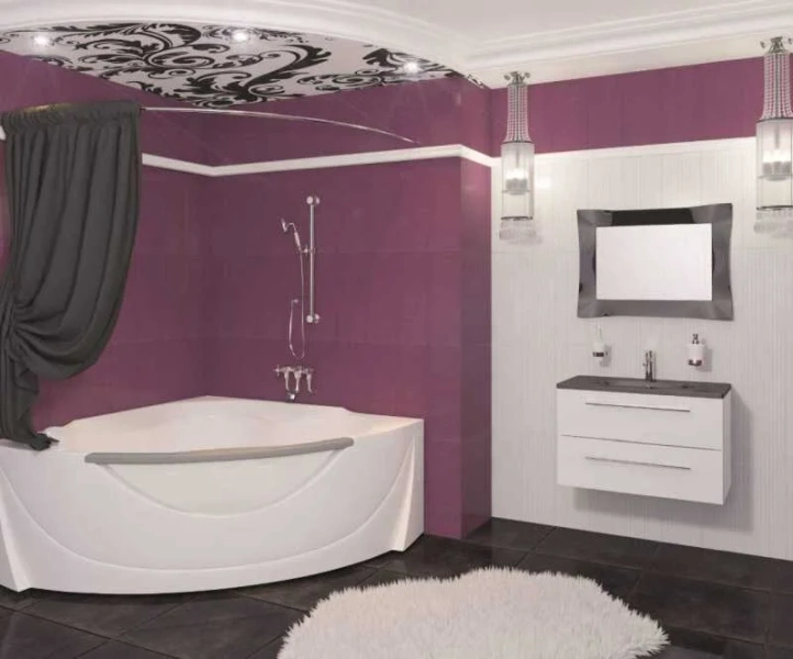 Ванна акриловая 1MarKa Aima Design Grand Luxe, угловая, 155 х 155 см, со стеклом, цвет белый, 01грл1515 - фото 1
