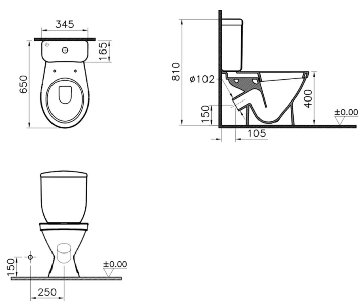 Унитаз-компакт с микролифтом VitrA Norm Blanc 9837B099-7201 - фото 2