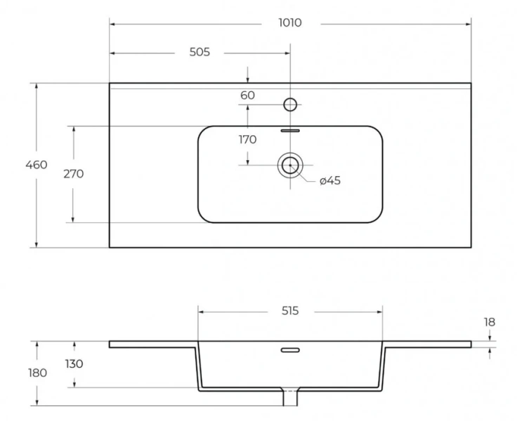 Раковина мебельная Cezares Elegance 100 см керамическая, нет в наличии - фото 2