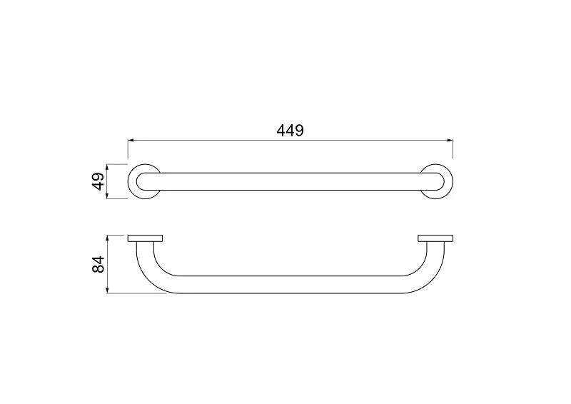 Поручень для ванной Акватек золото шлифованное - фото 2