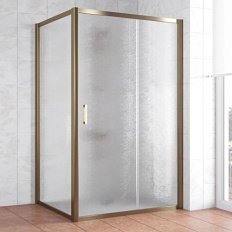 Душевой уголок профиль бронза стекло шиншилла Vegas-glass