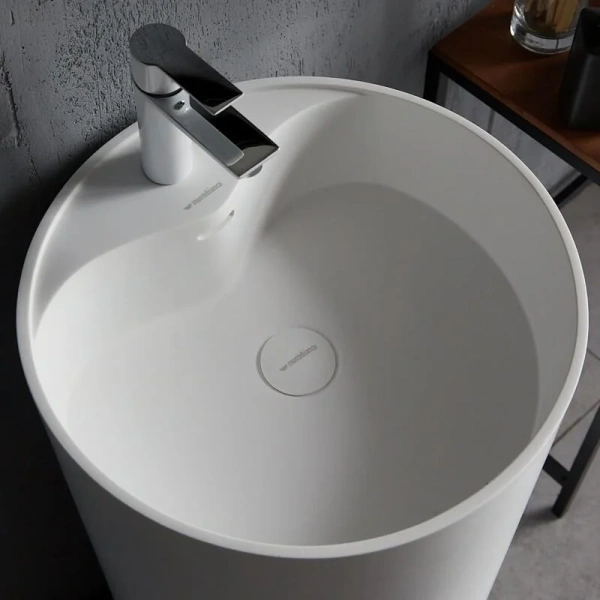 Раковина напольная Montebianco Pisa Rubinetto 45 см белая 11234 (детальная фотография), 45 см