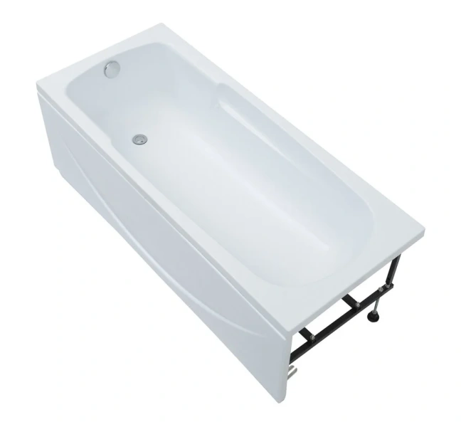 Ванна акриловая Aquanet Extra 160 x 70 см 255742, с каркасом, белая 00255742 (детальная фотография), без гидромассажа, недорогие