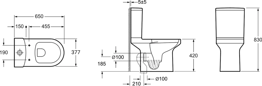 Унитаз компакт Lavinia Boho Grance Hill безободковый 3307002R (детальная фотография), по запросу index_1