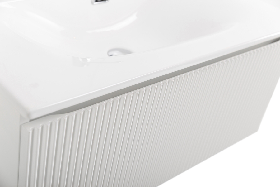 Тумба под раковину подвесная BelBagno Uno 80 см Bianco Opaco UNO-800-1C-SO-BO (детальная фотография), недорогo, комплект (набор)