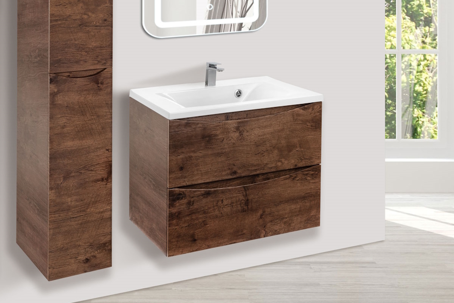 Тумба под раковину подвесная Vincea Mia 64 см R.Wood VMC-2MA650RW (детальная фотография), современная, hi-tech, лофт