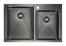 Мойка для кухни Paulmark Helfer 78 см вороненая сталь