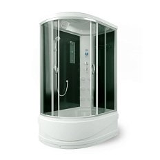 Душевая кабина правосторонняя, задняя стенка чёрная, стекло тонированное, Erlit Comfort ER4512TPR-C4