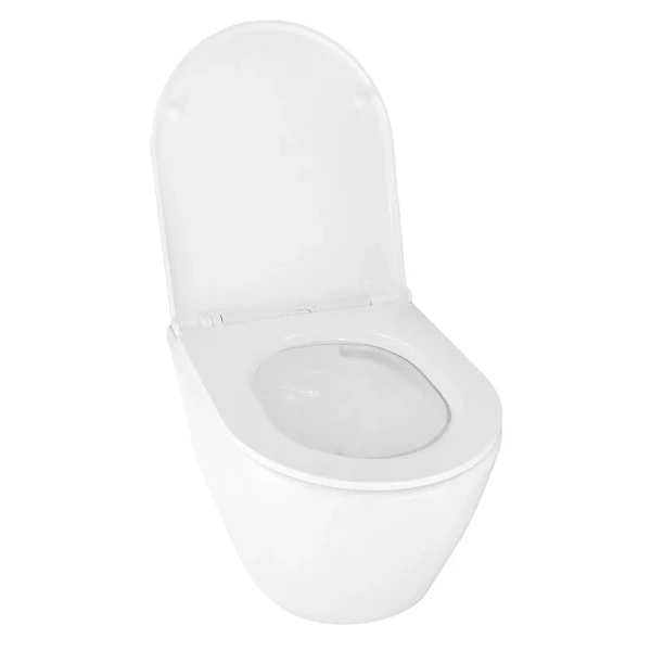 Унитаз подвесной Azario Uno с сиденьем микролифт AZ-2380 (детальная фотография), современные, hi-tech, круглые