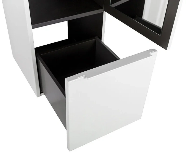 Шкаф-пенал подвесной Cezares Premium 5550 35 см с распашной дверью и выдвижным ящиком (детальная фотография), окрашенные