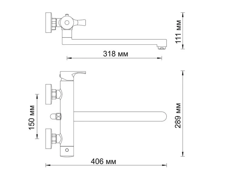 Смеситель для ванны WasserKRAFT Berkel хром 4802L (детальная фотография), для ванны